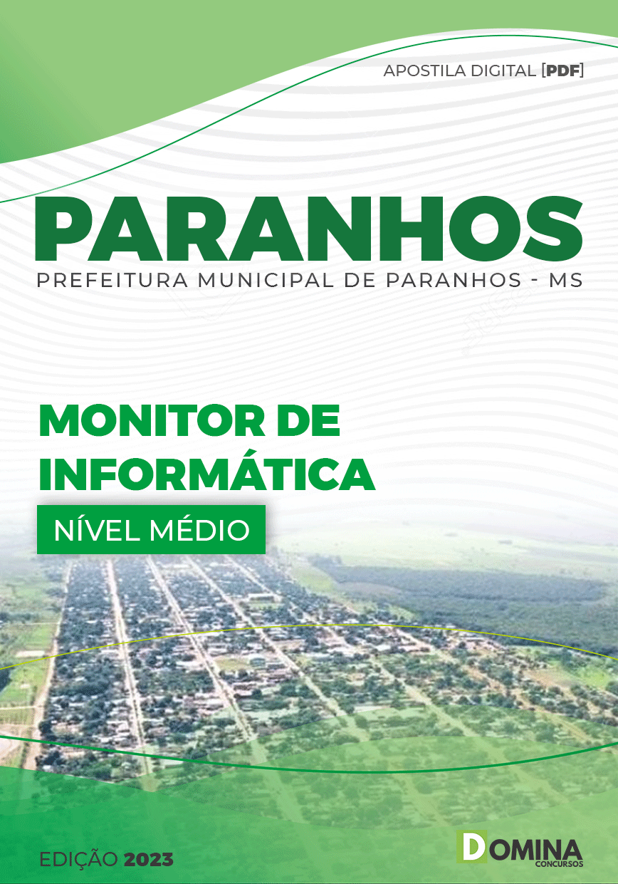 Apostila Pref Paranhos MS 2023 Monitor Informática