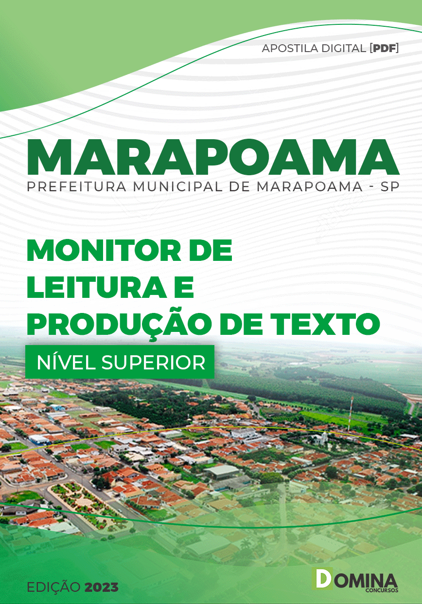 Apostila Pref Marapoama SP 2023 Monitor Leitura Produção Texto