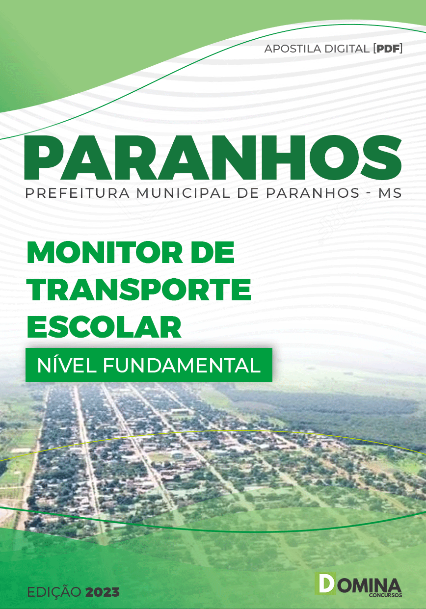 Apostila Pref Paranhos MS 2023 Monitor Transporte Escolar