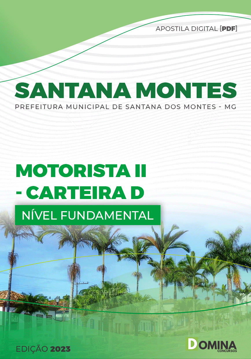 Apostila Digital Pref Santana Montes MG 2023 Motorista II D