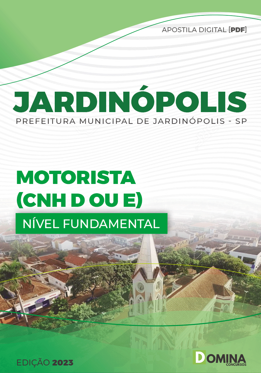 Apostila Digital Pref Jardinópolis SP 2023 Motorista