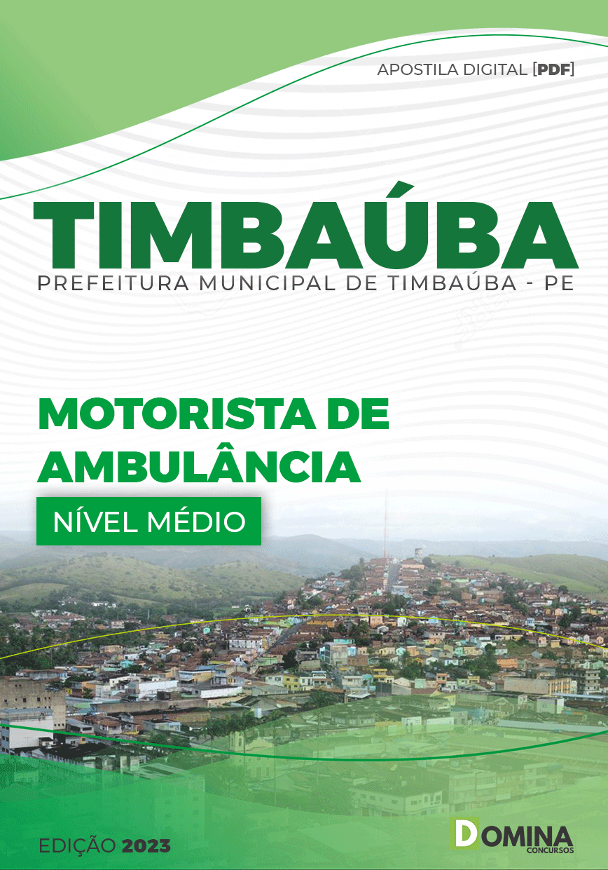 Apostila Concurso Pref Timbaúba PE 2023 Motorista Ambulância
