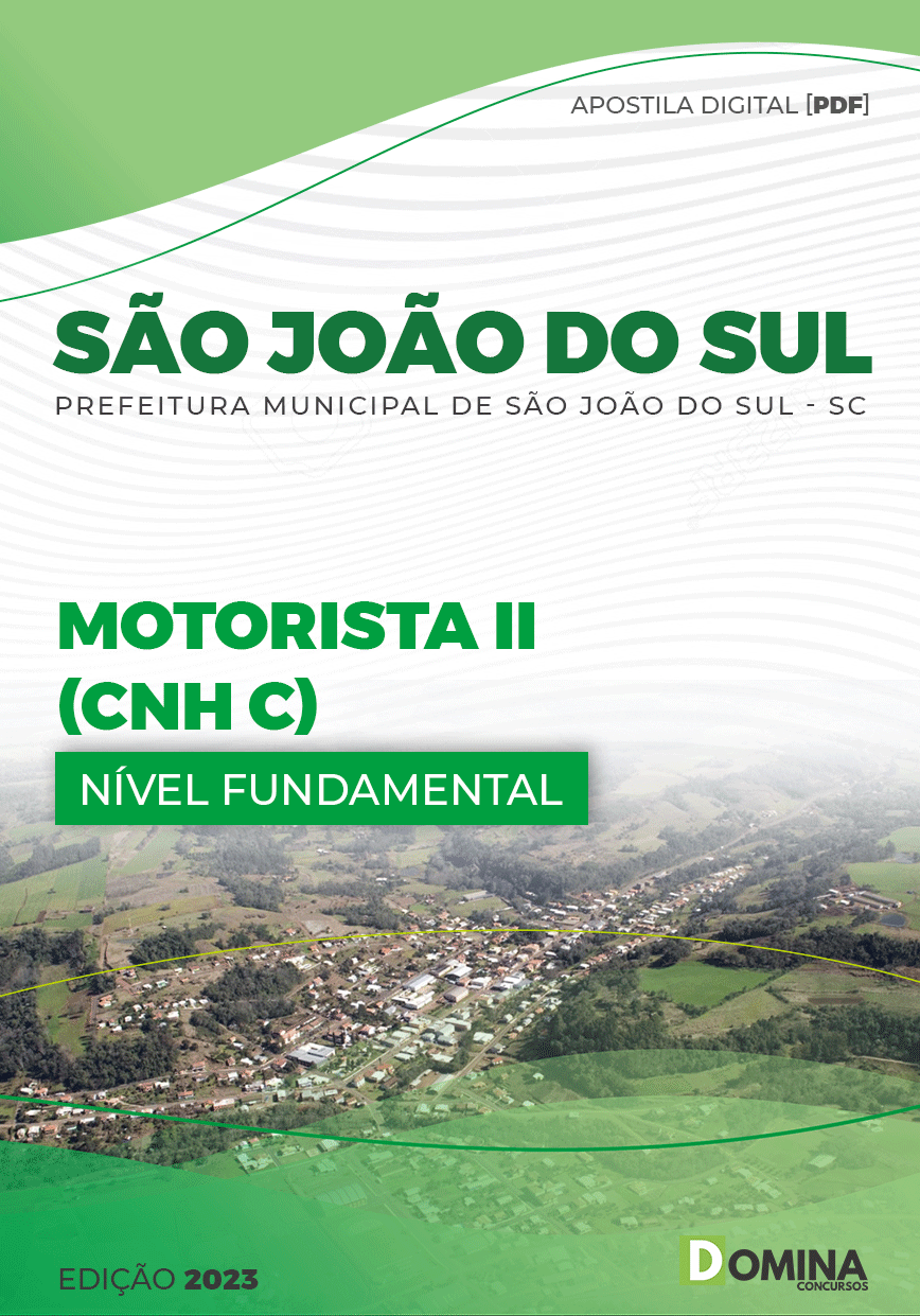 Apostila Digital Pref São João Sul SC 2023 Motorista II