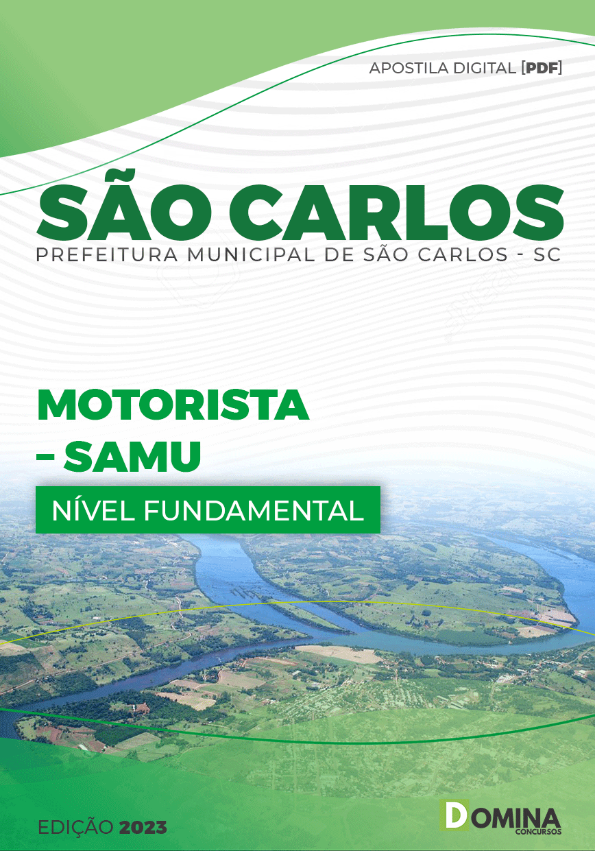 Apostila Pref São Carlos SC 2023 Motorista SAMU