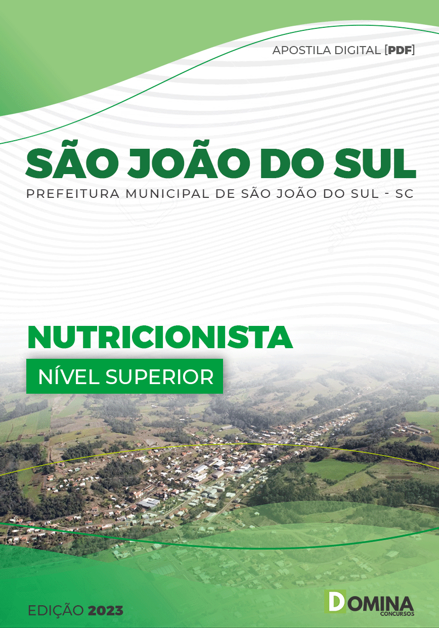 Apostila Digital Pref São João Sul SC 2023 Nutricionista