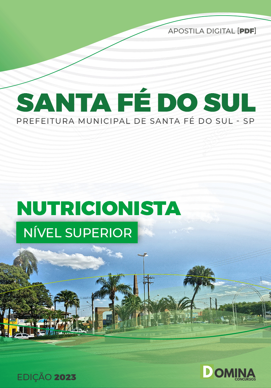 Apostila Digital Pref Santa Fé Sul SP 2023 Nutricionista