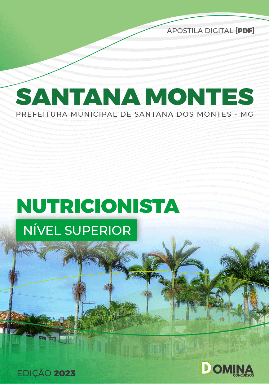 Apostila Pref Santana Montes MG 2023 Nutricionista