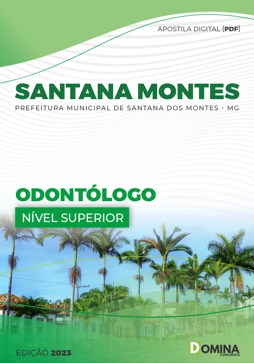 Apostila Pref Santana Montes MG 2023 Odontólogo