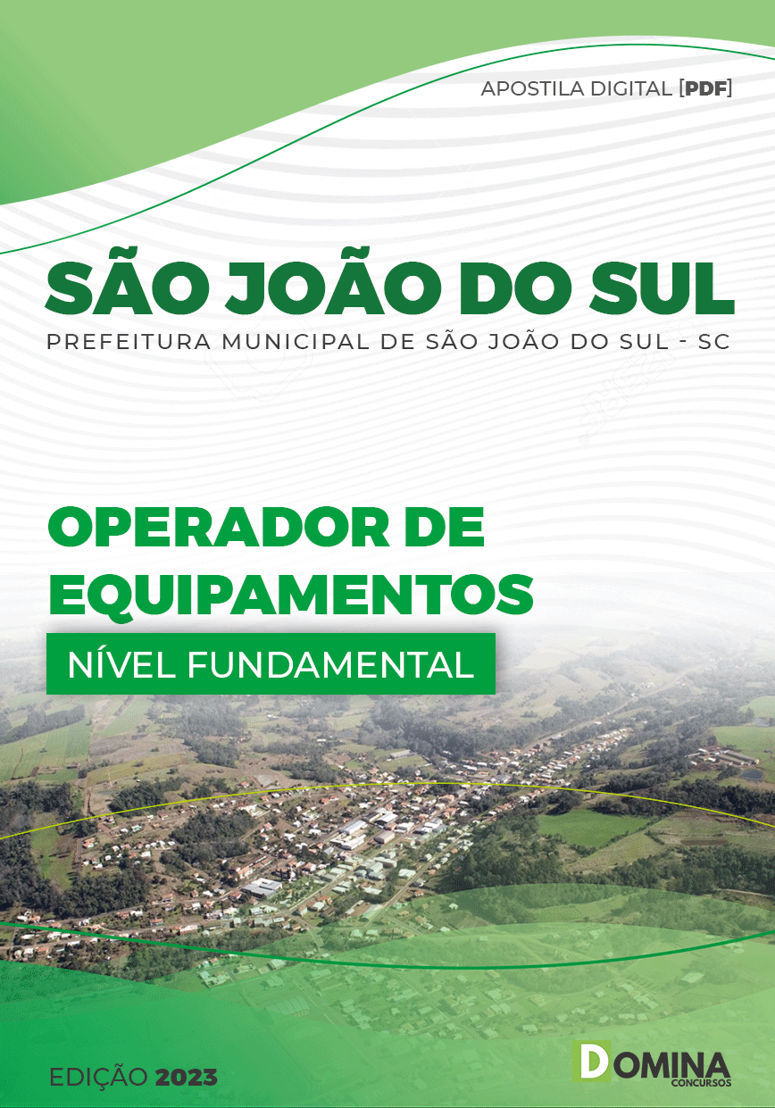 Apostila Pref São João Sul SC 2023 Operador Equipamentos