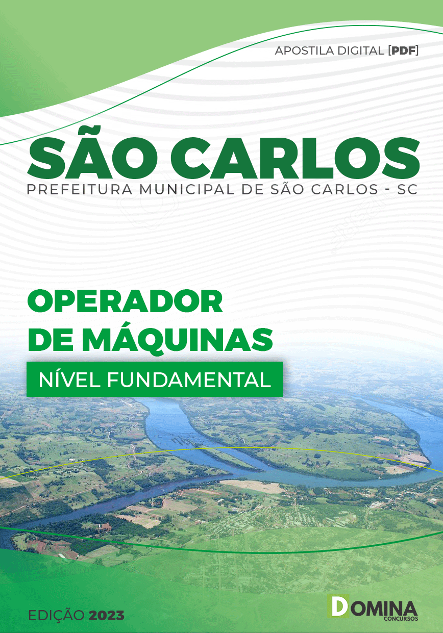 Apostila Pref São Carlos SC 2023 Operador Máquinas