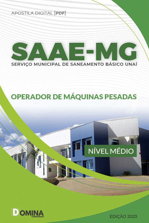 Apostila SAAE MG 2023 Operador Máquinas Pesadas