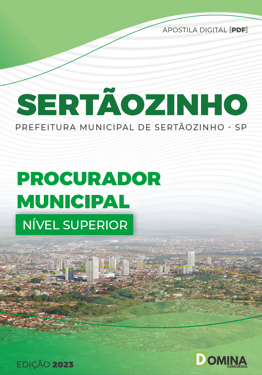 Apostila Pref Sertãozinho SP 2023 Procurador Municipal