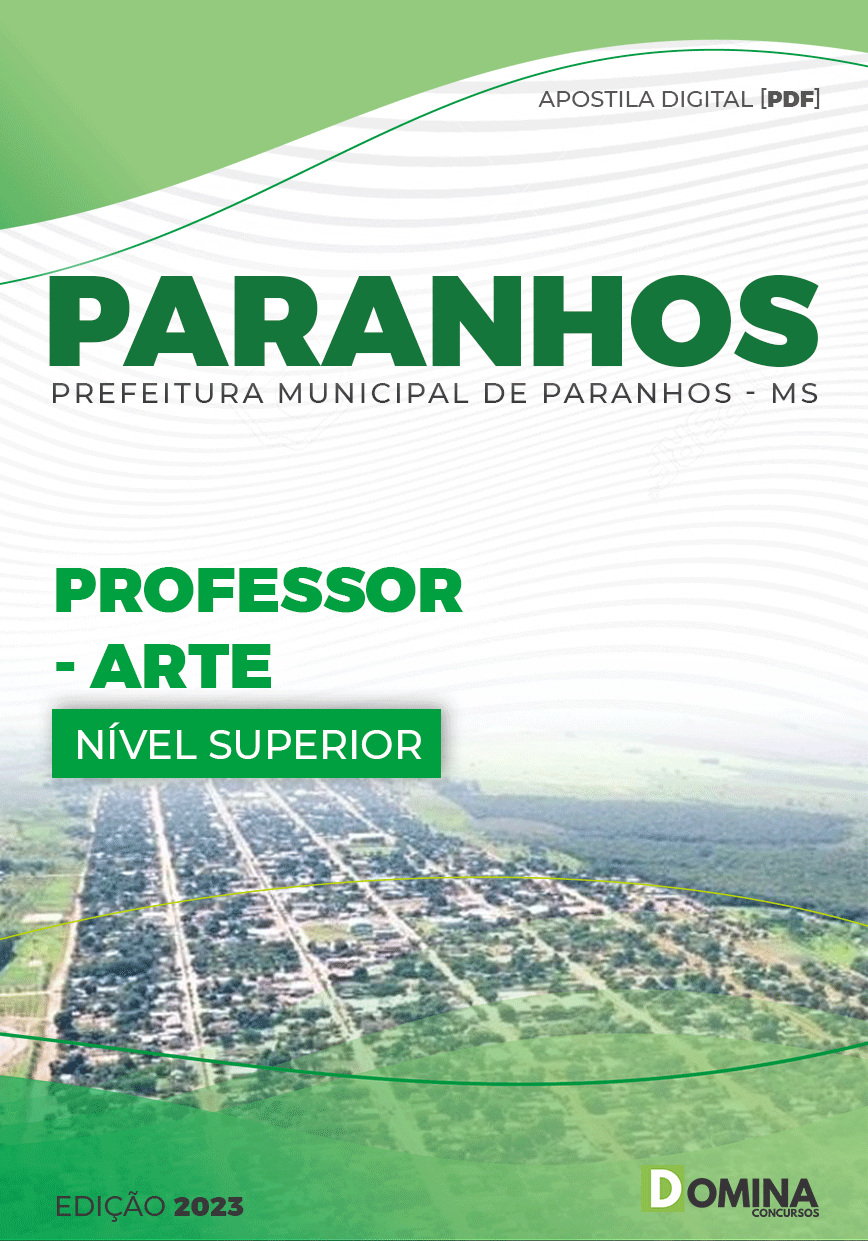 Apostila Digital Pref Paranhos MS 2023 Professor Artes