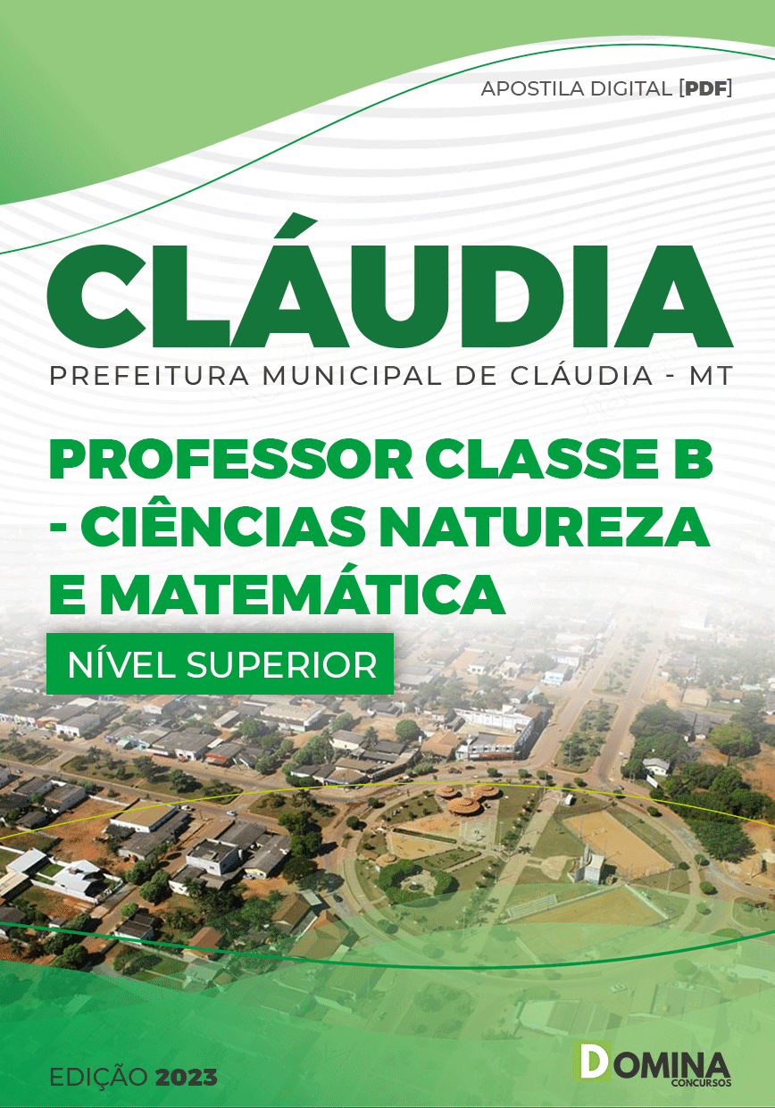 Apostila Pref Cláudia MT 2023 Professor Classe B Matemática