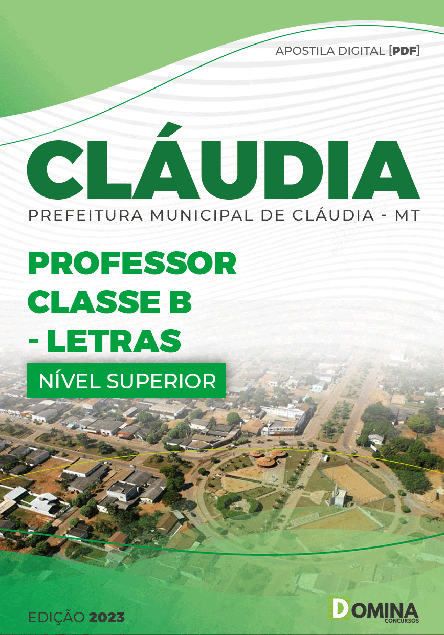 Apostila Pref Cláudia MT 2023 Professor Classe B Letras