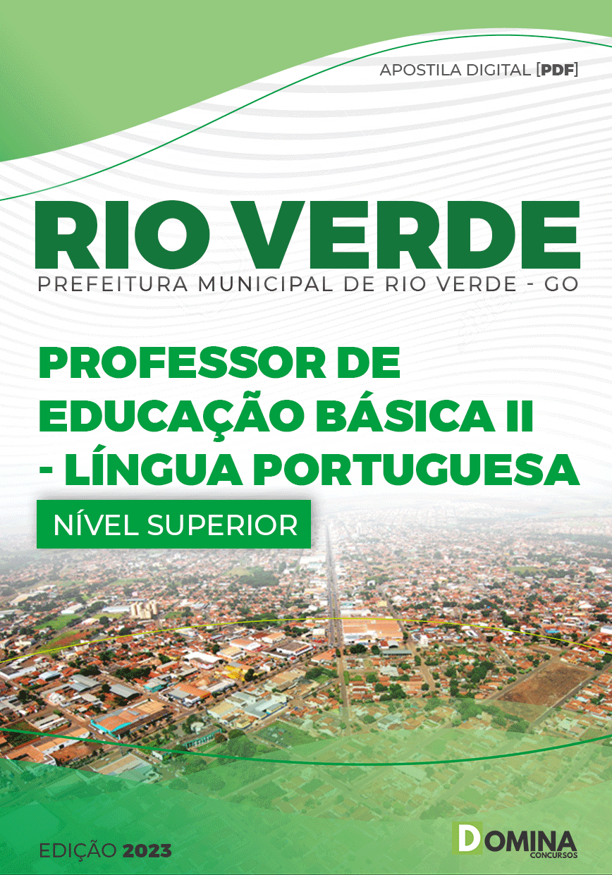 Apostila Pref Rio Verde GO 2023 Professor Educ Bás Língua Portuguesa