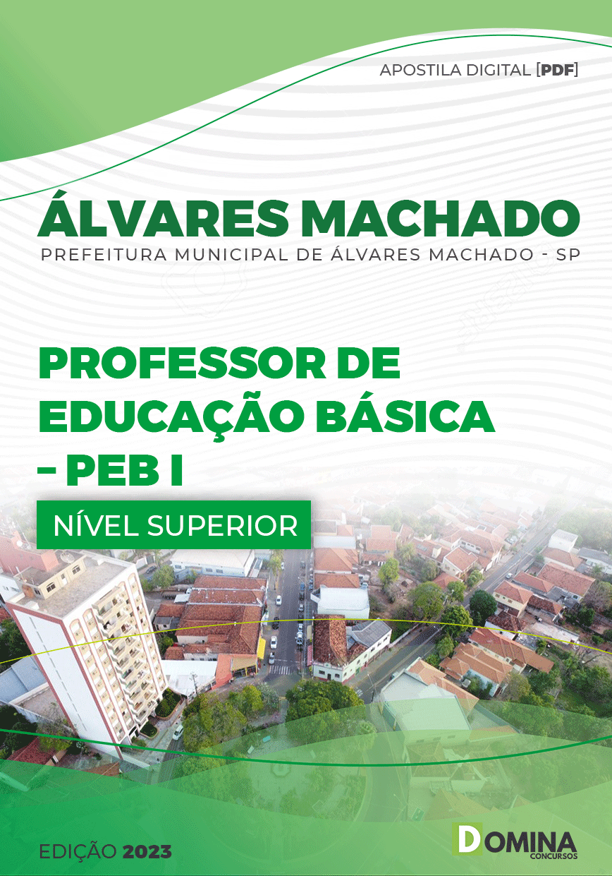 Apostila Pref Álvares Machado SP 2023 Professor PEB I