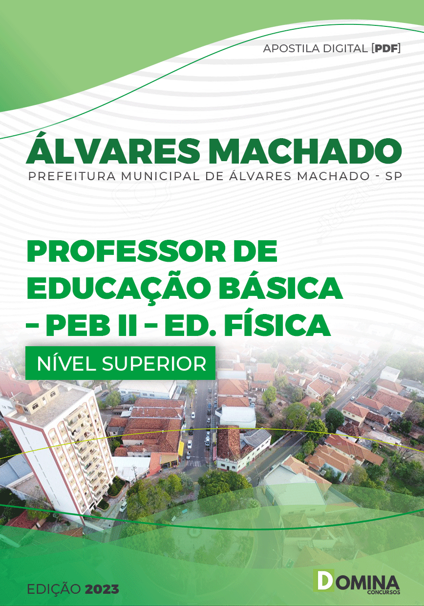 Apostila Pref Álvares Machado SP 2023 Professor PEB II Ed Física