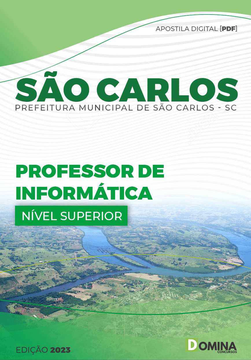 Apostila Pref São Carlos SC 2023 Professor Informática