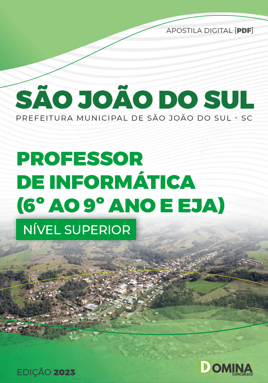 Apostila Pref São João Sul SC 2023 Professor Informática