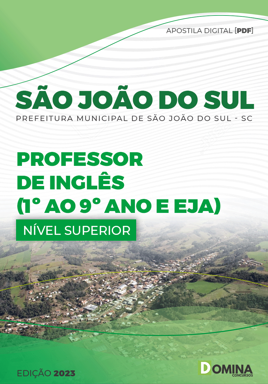 Apostila Pref São João Sul SC 2023 Professor Inglês