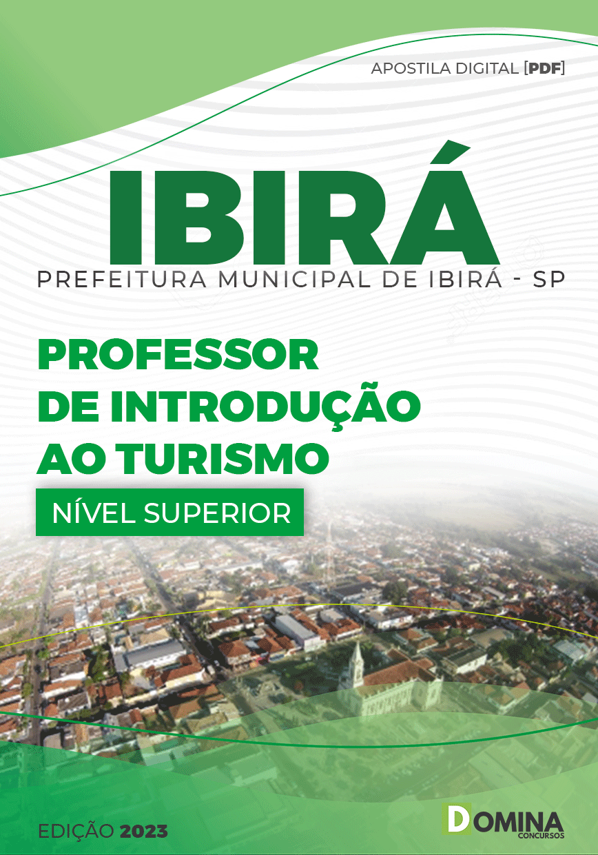 Apostila Pref Ibirá SP 2023 Professor introdução Turismo