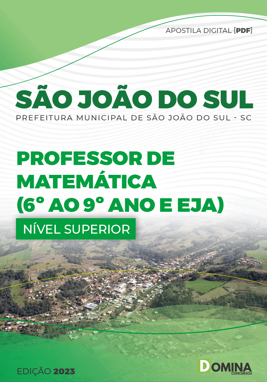 Apostila Pref São João Sul SC 2023 Professor Matemática