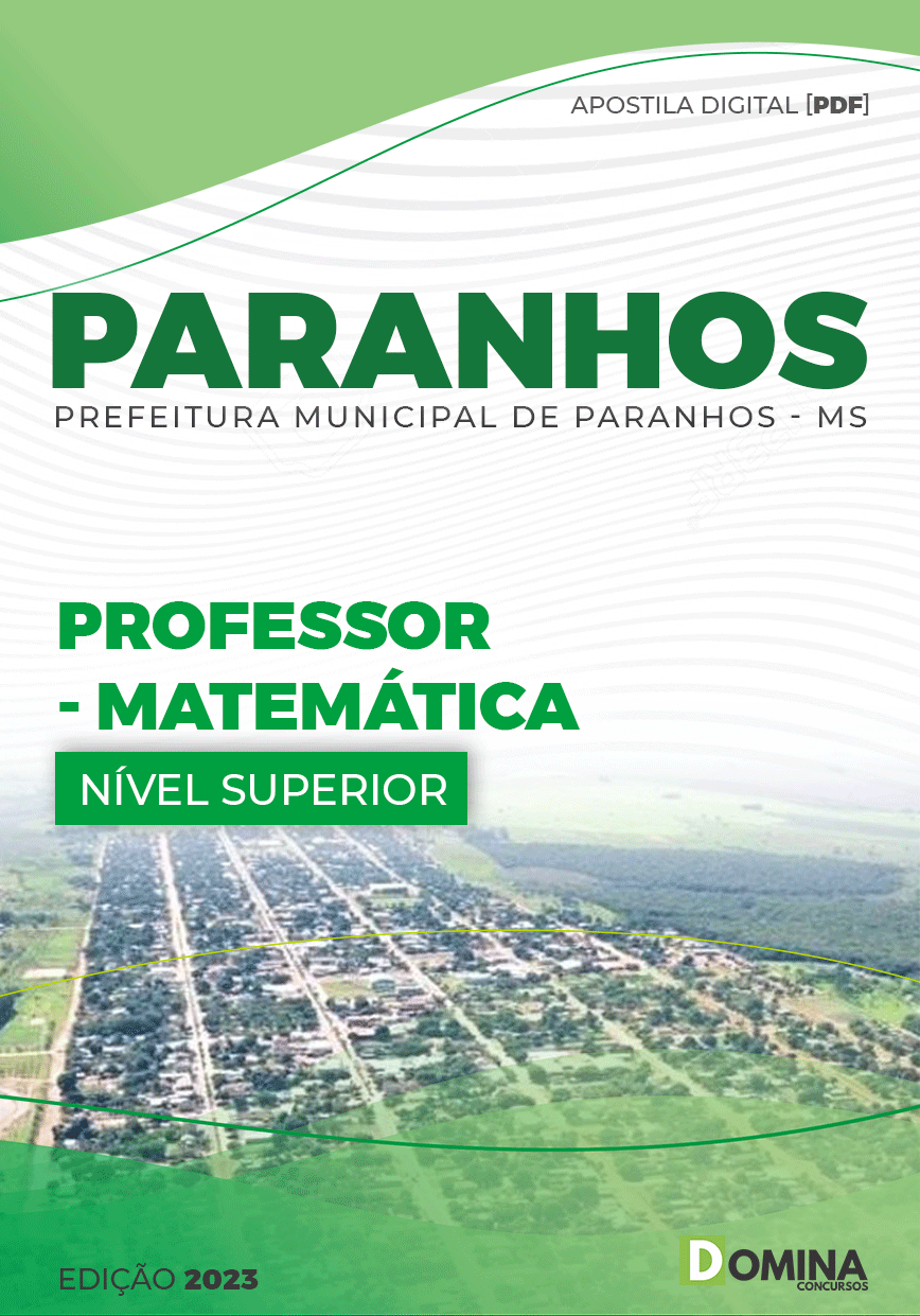 Apostila Digital Pref Paranhos MS 2023 Professor Matemática