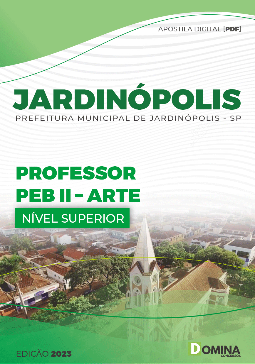 Apostila Pref Jardinópolis SP 2023 Professor PEB II Arte