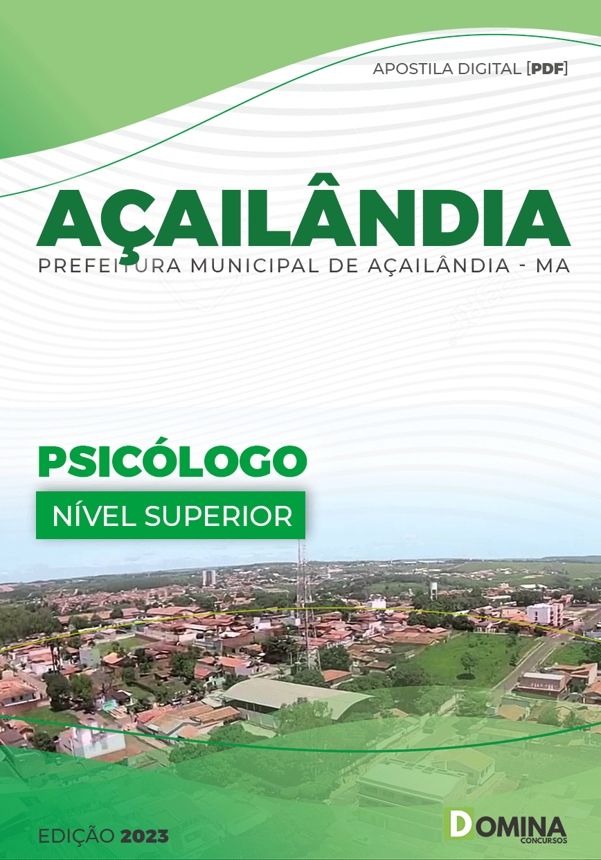 Apostila Digital Pref Açailândia MA 2023 Psicólogo