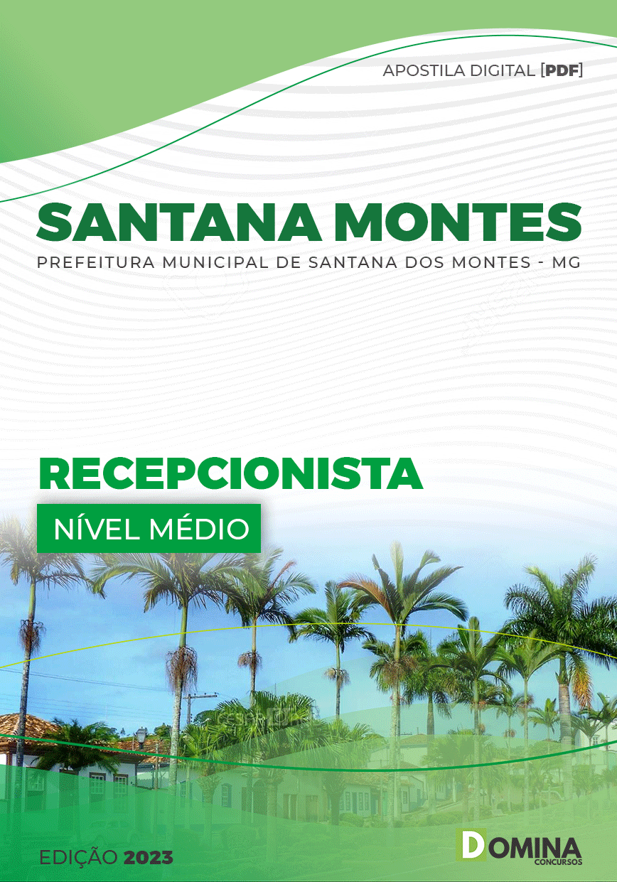 Apostila Pref Santana Montes MG 2023 Recepcionista