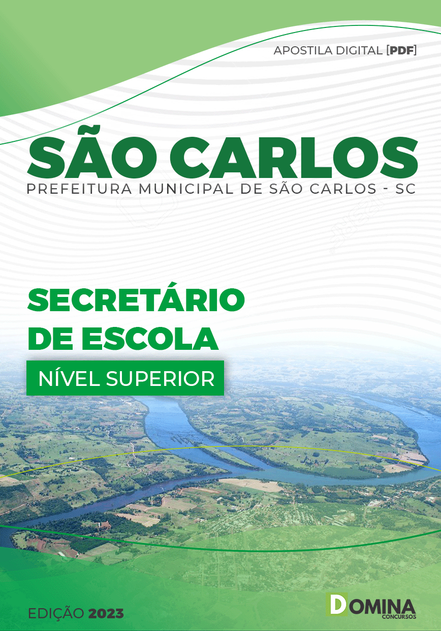 Apostila Concurso Pref São Carlos SC 2023 Secretário Escola