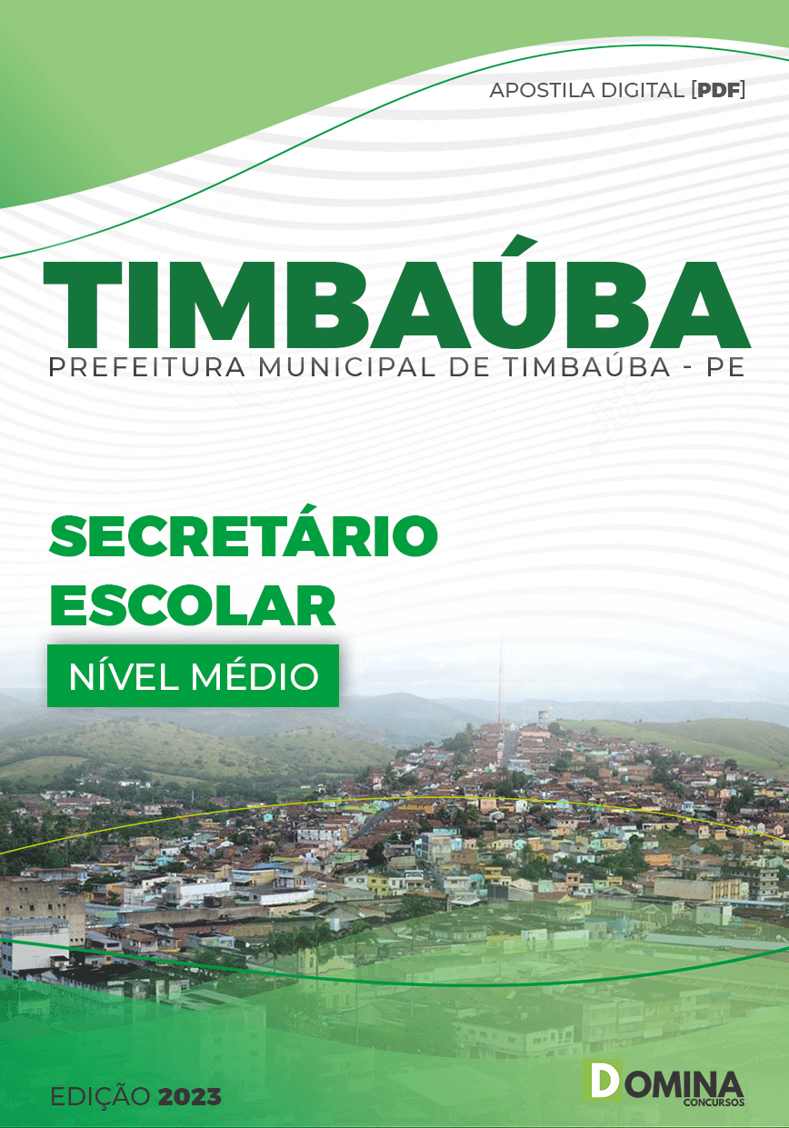 Apostila Concurso Pref Timbaúba PE 2023 Secretário Escolar