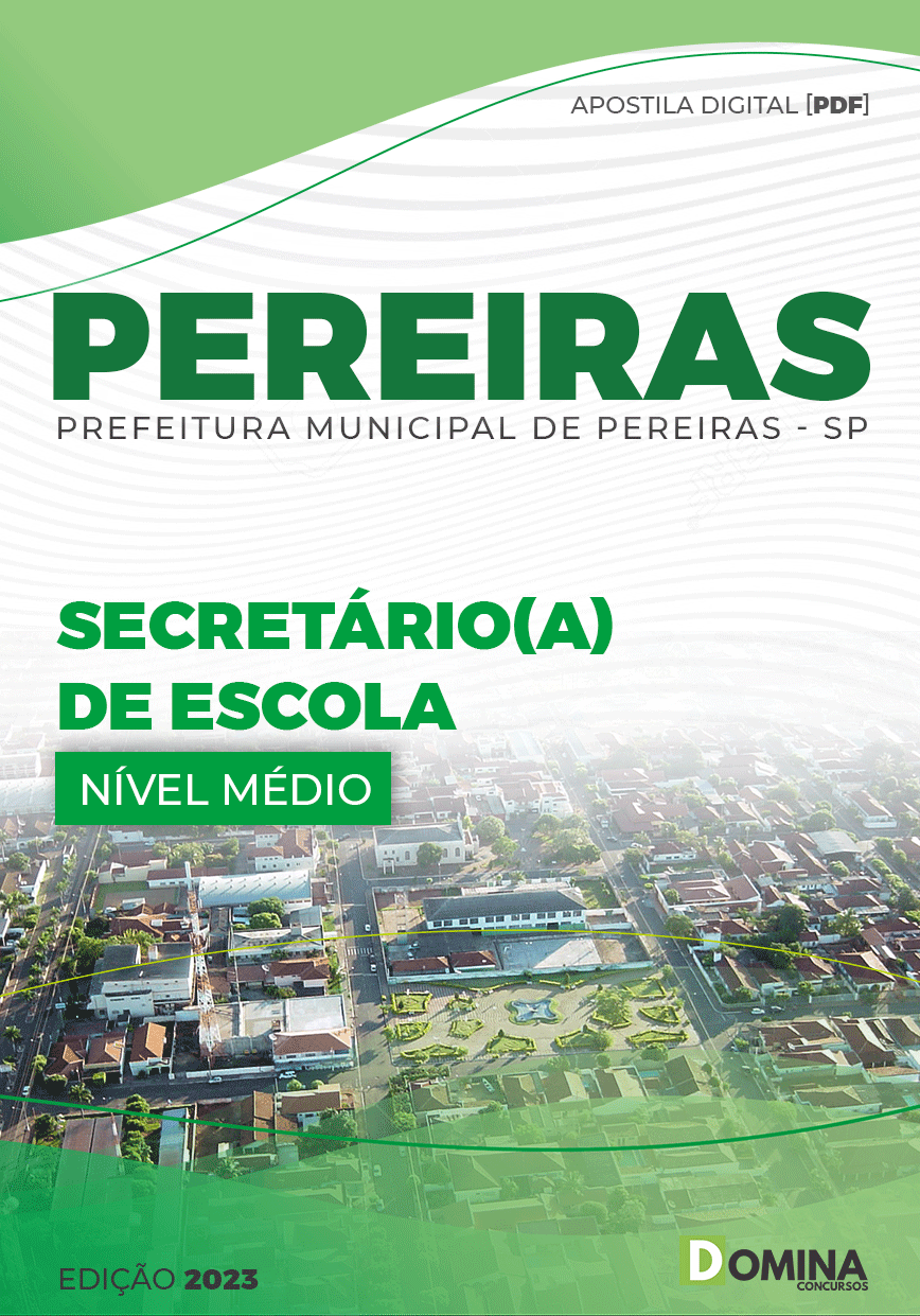 Apostila Concurso Pref Pereiras SP 2023 Secretário Escola