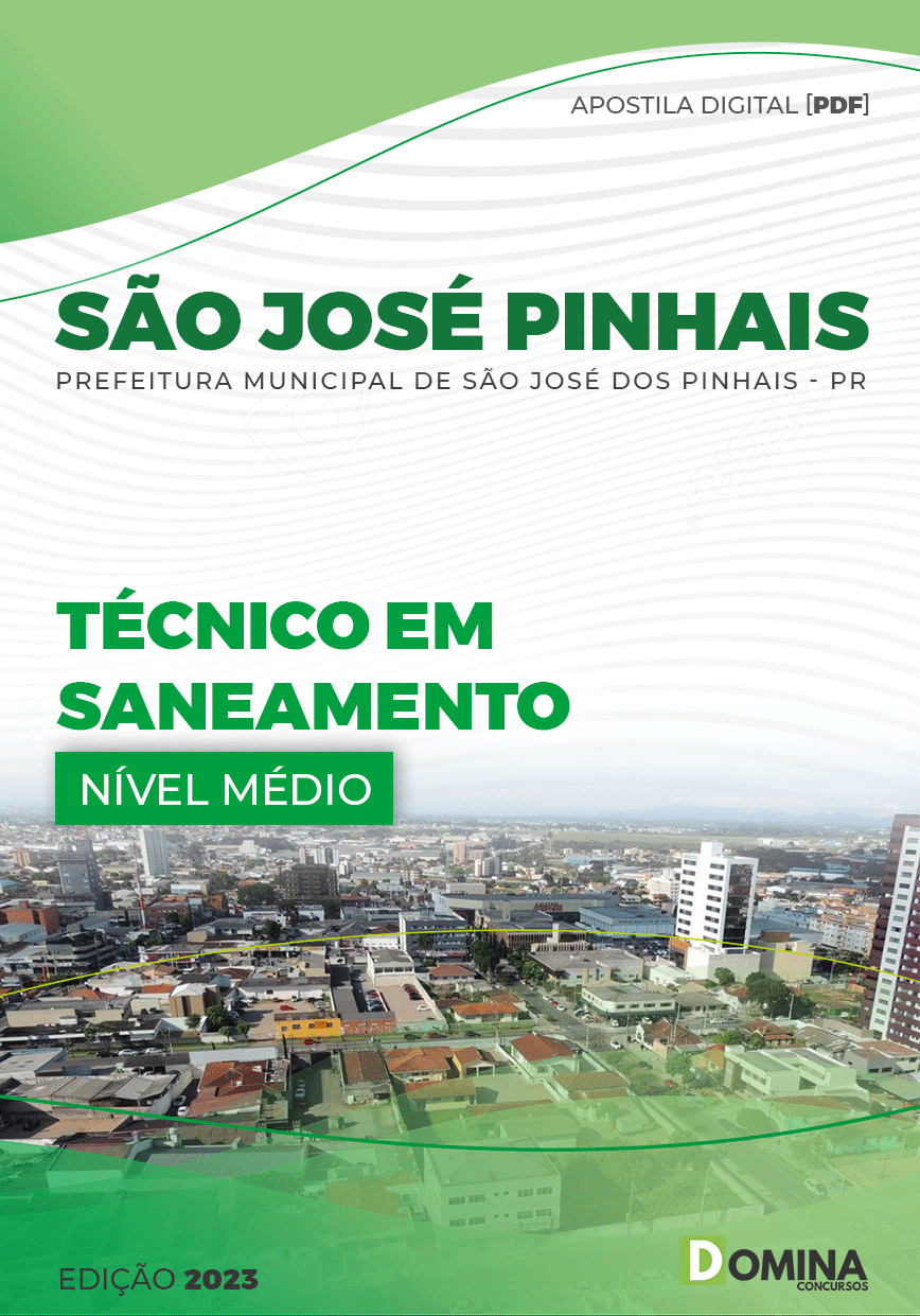 Apostila Pref São José Pinhais PR 2023 Técnico Saneamento