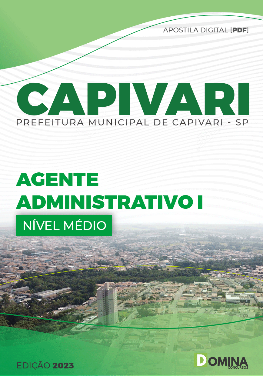 Apostila Pref Capivari SP 2023 Agente Administrativo I