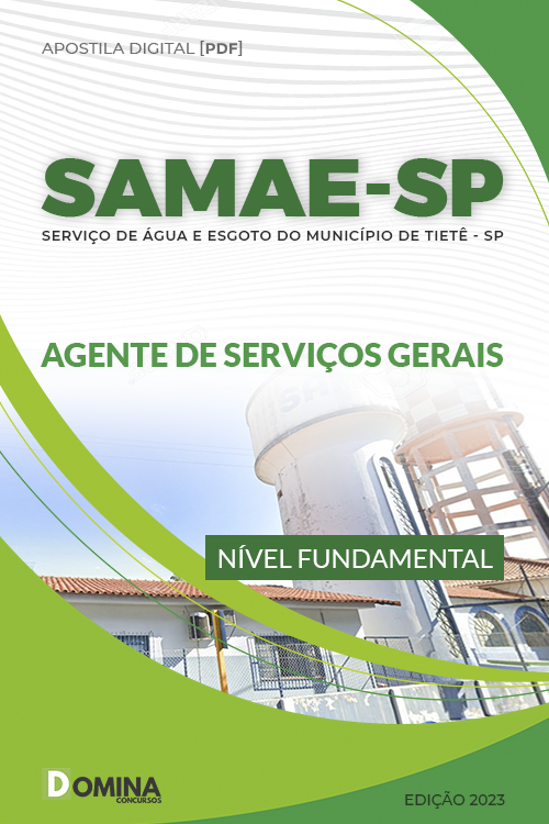 Apostila Digital SAMAE SP 2023 Agente Serviços Gerais