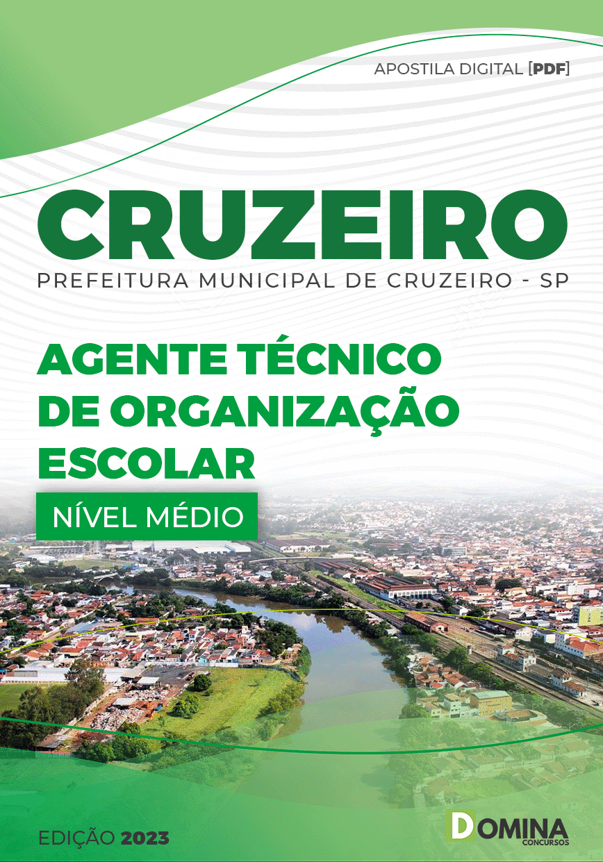 Apostila Pref Cruzeiro SP 2023 Agente Técnico Organização Escolar