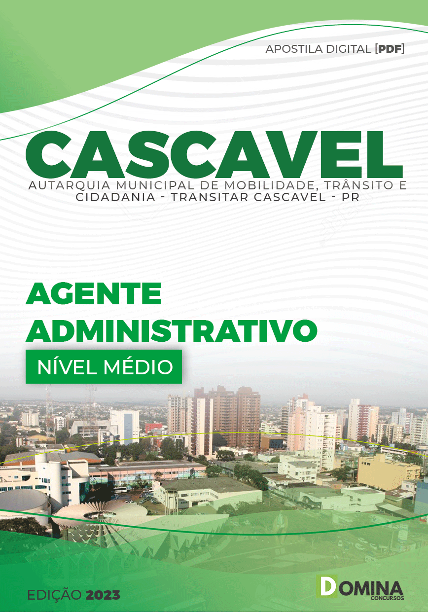 Apostila TRANSITAR Cascavel PR 2023 Agente Administrativo