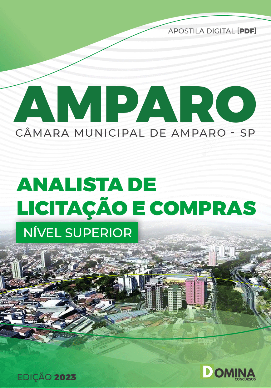 Apostila Câmara Amparo SP 2023 Analista Licitação Compras