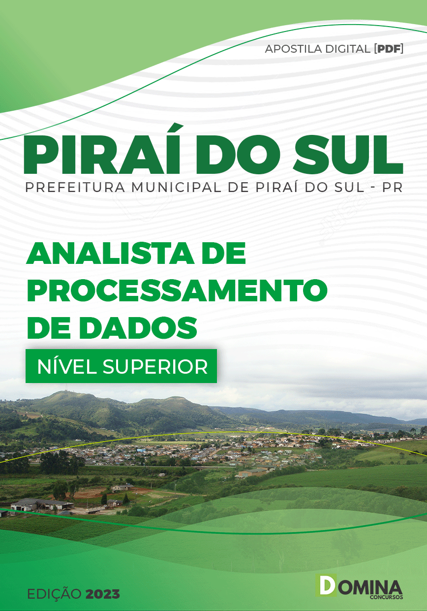 Apostila Pref Piraí Sul PR 2023 Analista Processamento Dados