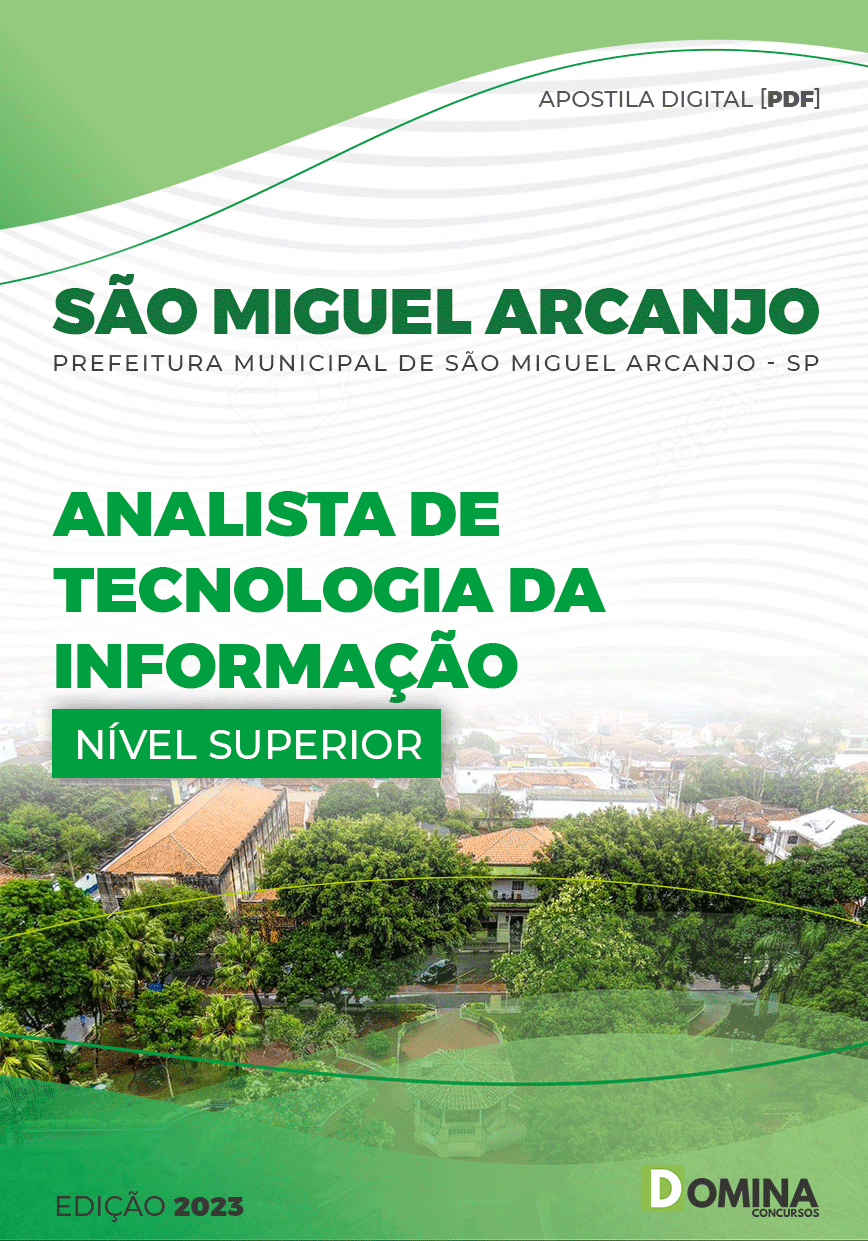 Apostila Pref São Miguel Arcanjo SP 2023 Analista Tecnologia Informação