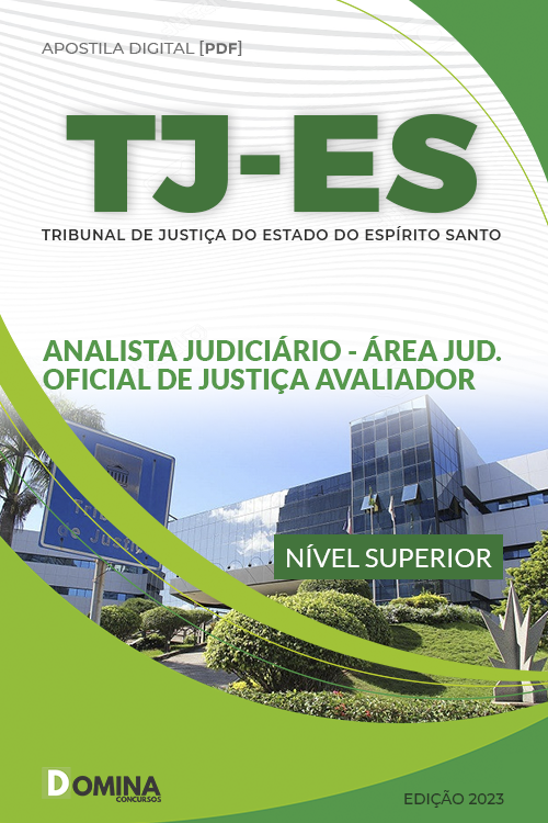 Apostila TJ ES 2023 Analista Área Judiciária Oficial Justiça