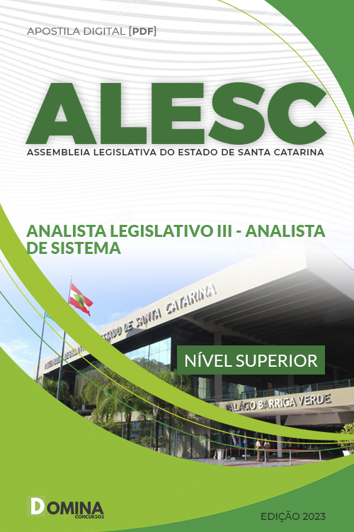Apostila ALESC 2023 Analista Legislativo Analista Sistema