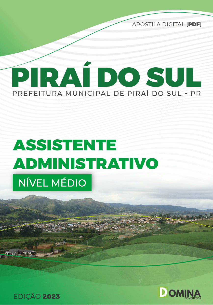 Apostila Pref Piraí Sul PR 2023 Assistente Administrativo