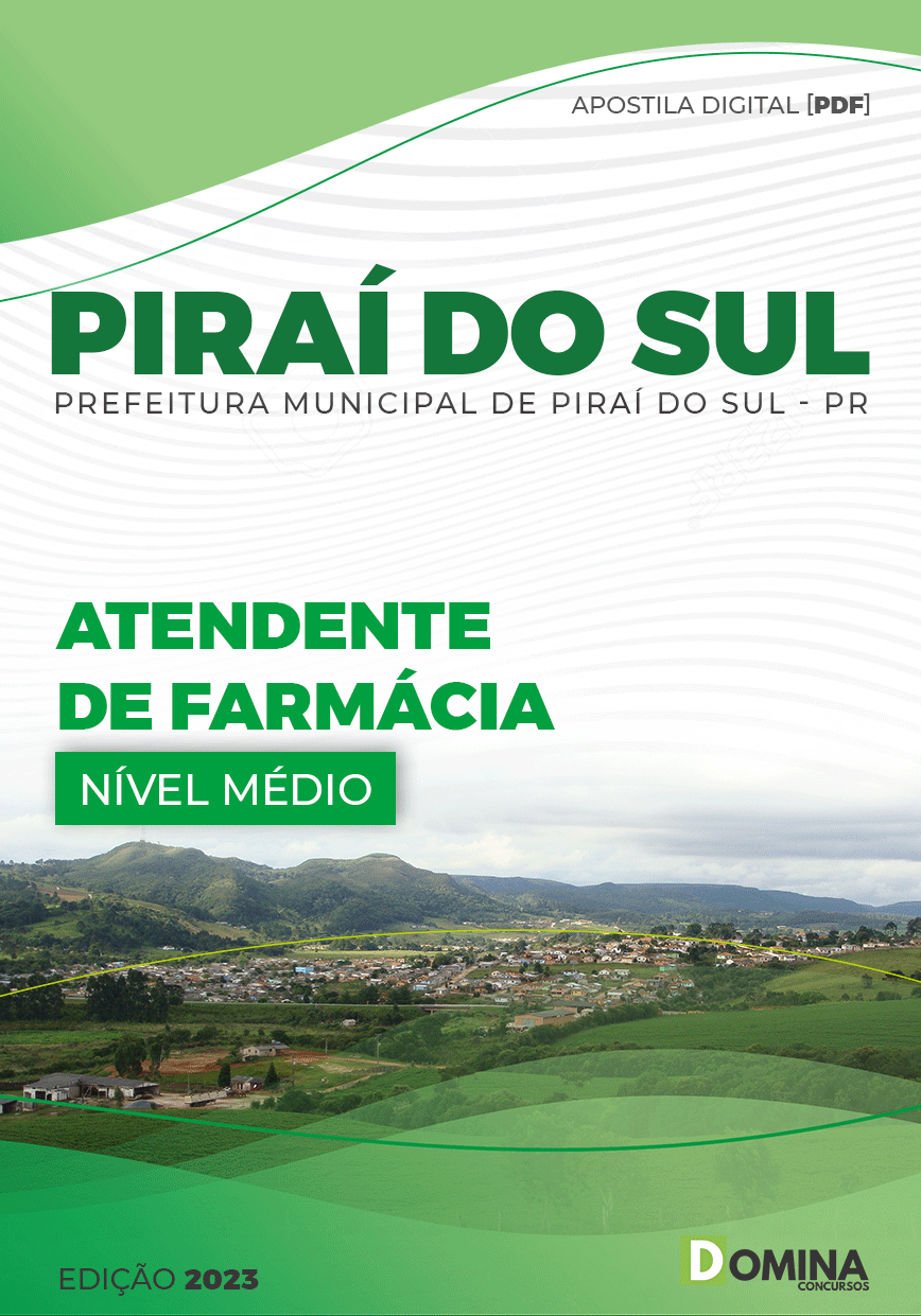 Apostila Concurso Pref Piraí Sul PR 2023 Atendente Farmácia