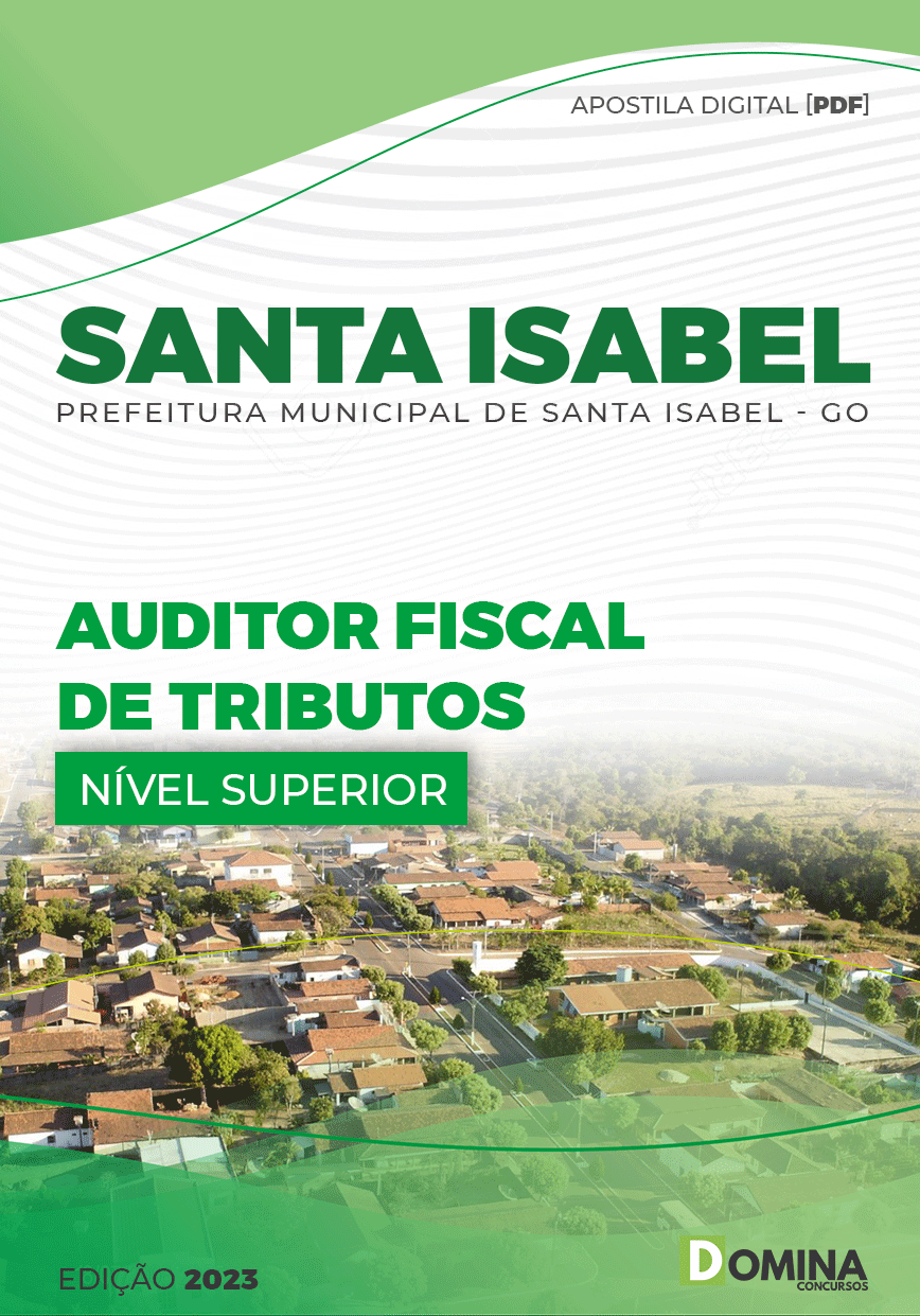 Apostila Pref Santa Isabel GO 2023 Auditor Fiscal Tributos