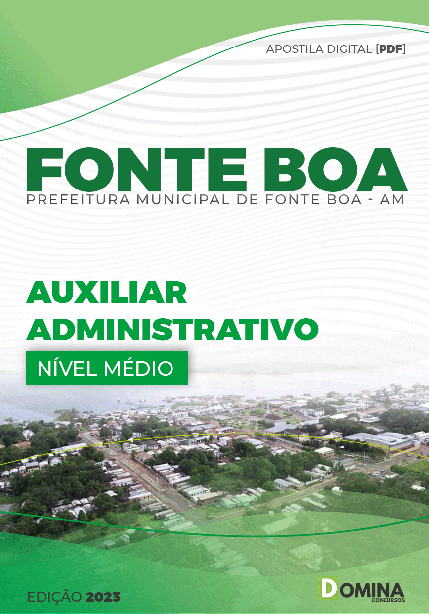 Apostila Pref Fonte Boa AM 2023 Auxiliar Administrativo