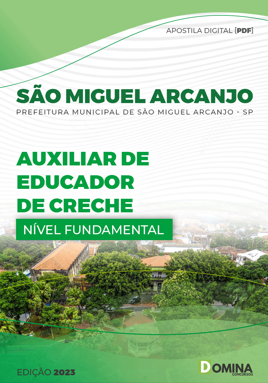 Apostila Pref São Miguel Arcanjo SP 2023 Auxiliar Educador Creche