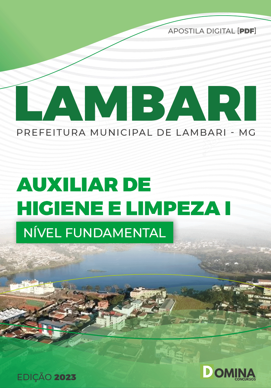 Apostila Pref Lambari MG 2023 Auxiliar Higiene Limpeza I